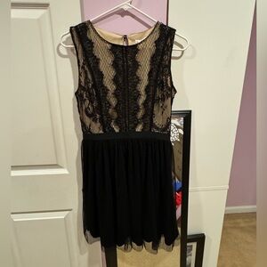 Black and Tan Formal Dress